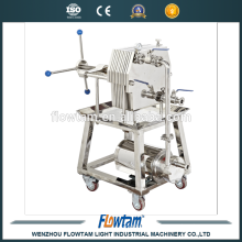 WBG series Stainless steel beer plate frame filter with electric pump